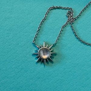 Sterling Silver Dune Jewelry Sunburst Pendant Necklace